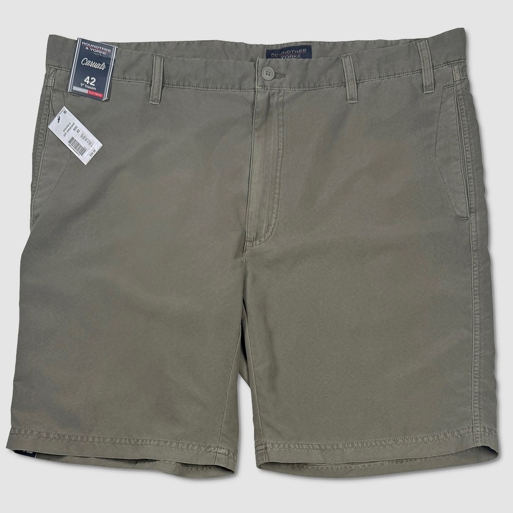 Roundtree & Yorke Casuals 9" Shorts - NWT Mens Size 42 Olive -‎ #49529-K2